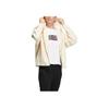 Adidas Logo Print Drawstring Hooded Long-Sleeve Sweatshirt Women Tops Off-White HZ7035