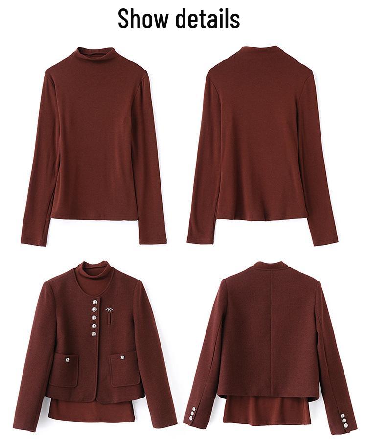 2025 Spring Women's Fashionable Three-Piece Set: Base Shirt, Vest, and Half Skirt (ME1866)