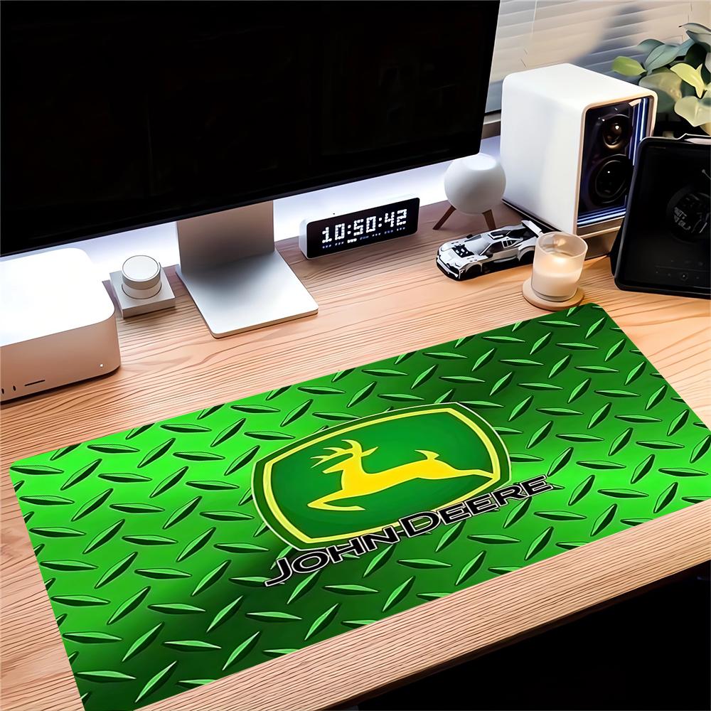 John Deere Logo Large Gaming Mouse Pad Nonslip Rubber Base Waterproof Desk Mat For Office Pc Laptop