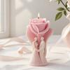 Rose Bride Groom Sculpture Scented Candle Silicone Mould 3D Flower Hand Love Drip Glue Resin Molds DIY Romantic Wedding Souvenir