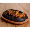 Lava Cast Iron Oval Fajita Plate.  26X19cm.
