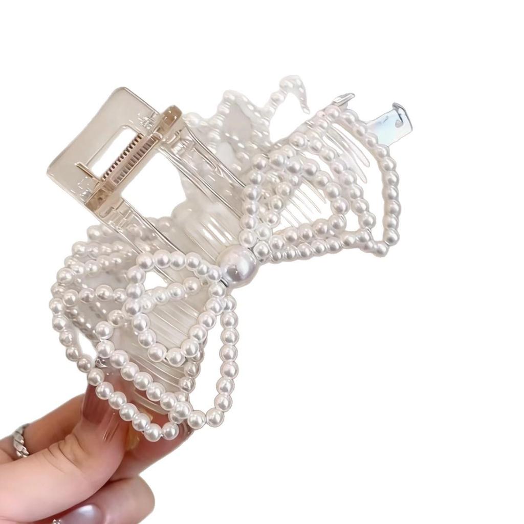 2026 New Style Korean Pearl Bow Hair Clip