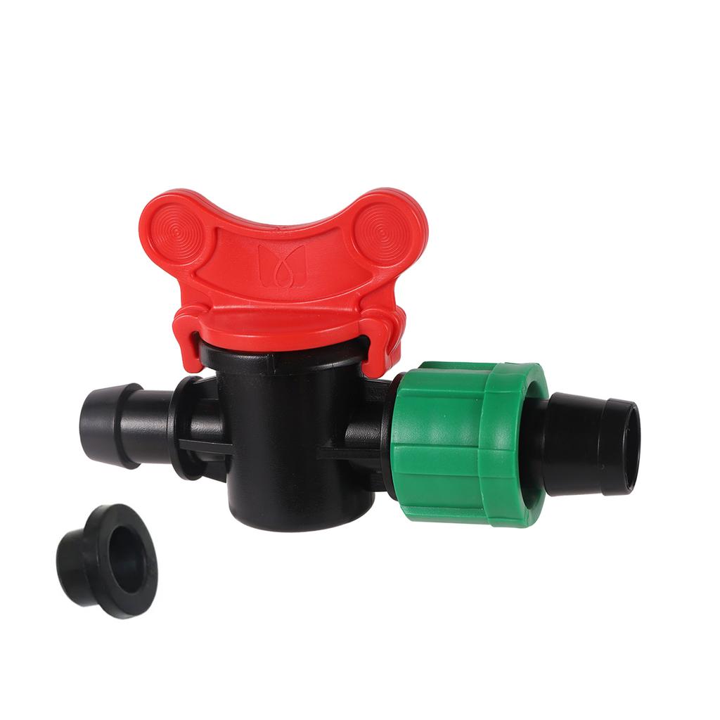 DN17mm Pipe Bypass Valve and Straight Connectors Garden Greenhouse Agriculture Drip Belt Irrigation System Fast Joints 1/5/10Pcs