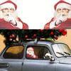 Waterproof Realistic Santa Claus Sticker Christmas Car Window Glass Decal Decoration Ride With Santa Funny Christmas Window
