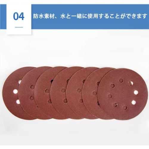 MINBOOT Water-Resistant Sandpaper, 24-Piece Set (320, 400, 600, 800, 1000, 1200, 1500, 2000, 3 Each) Round, 125mm Diameter, 8-Hole Disc Sander, Sandin