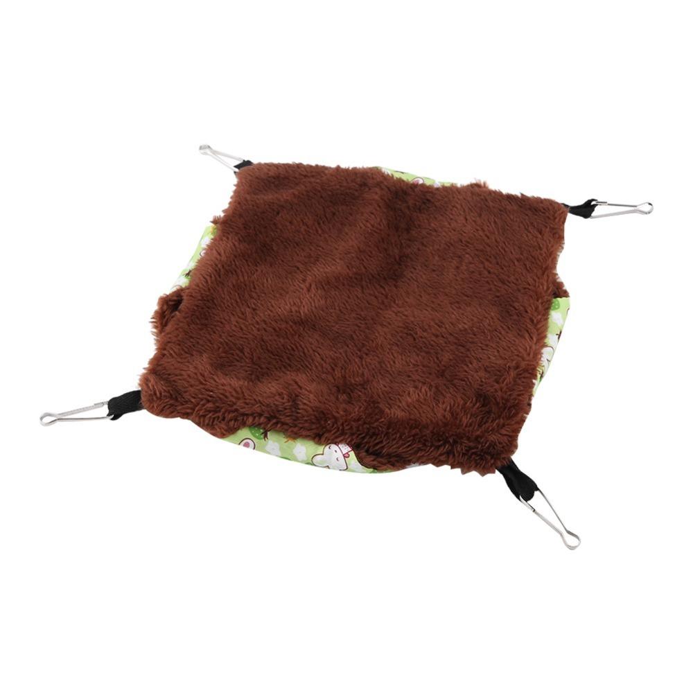 Soft Dual Layer Hanging Pet Bed Double-Layer Cage Glider Bed Small Animal Hammock  Cage Habitat