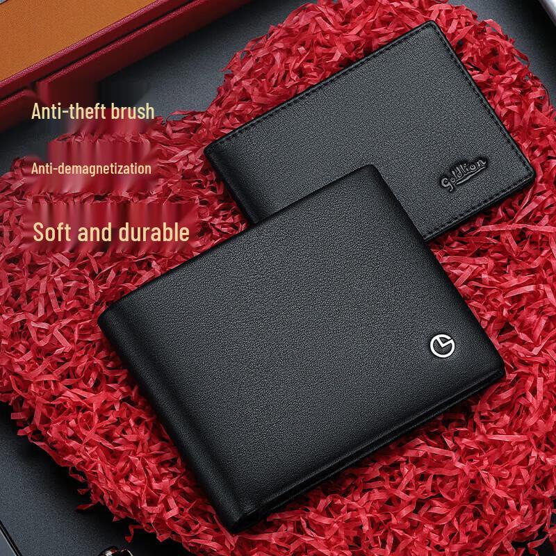 

Мужской кожаный кошелек Goldlion с RFID-блокировкой, складной, подарочный набор