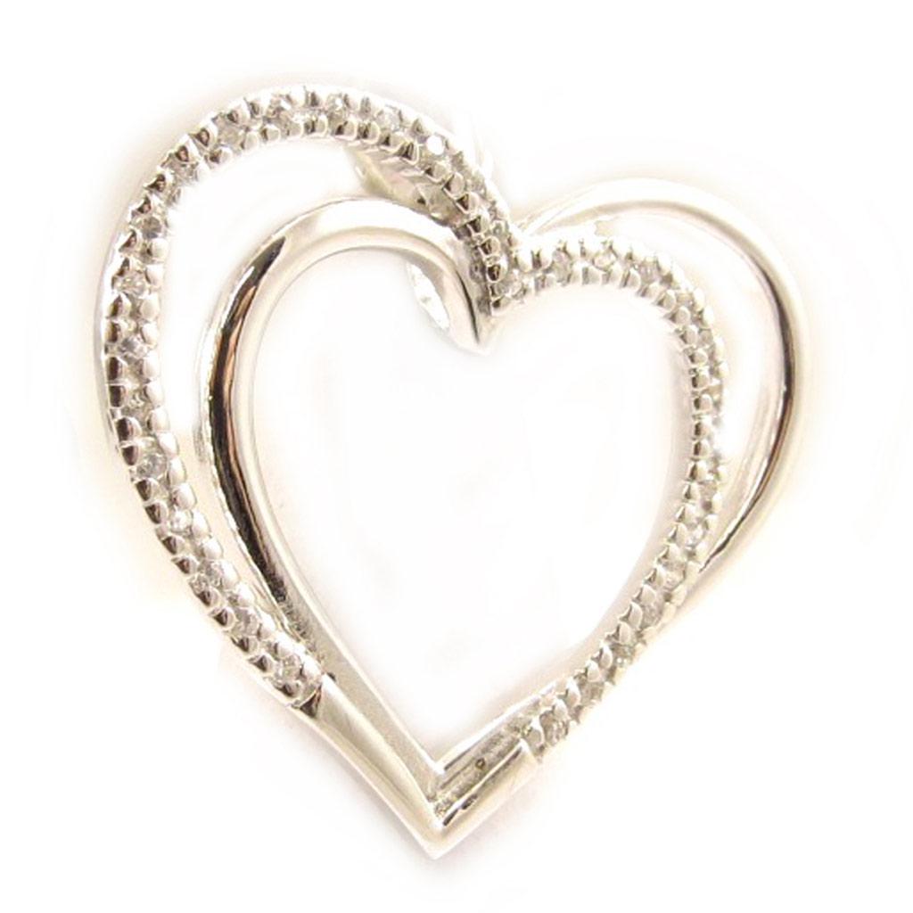 Les Trésors De Lily [D8022] - Pandantiv Argint 'Amour Sublime' alb argintiu (rodiat) - 30x34 mm