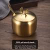 Gold Korean Style 304 Stainless Steel Seasoning Jar with Spoon - Perfect for Chili Sauce, Soy Sauce, or Salt.