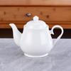 Ceramic Teapot with Built-in Filter, Available In Large & Small Sizes, Heat-Resistant, Pure White for Restaurants & Hotels.