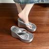 Small Height-increasing Thick-bottomed Flip-flops Female Summer Outer Wear Pinch Foot Muffin Slippers Slope Heel Sandals Female