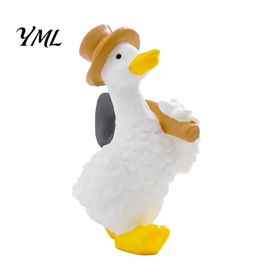 Charming Gift for Kids Mini Garden Duck Figurine, Cute Farm Dolls, Small Desktop Healing Desk Accessories Car Dashboard Figurines, Micro Landscape