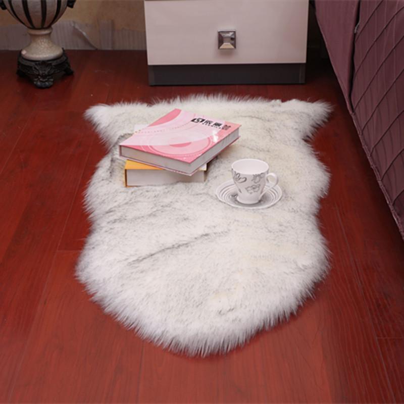 Imitation Australian Wool Plush Carpet Sofa Cushion & Bay Window Mat