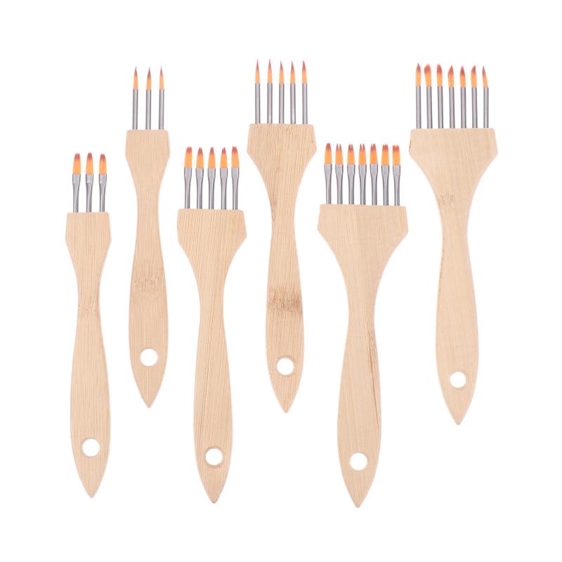 Acrylic Watercolor Brushes Multi Tooth Comb Set for Creative Artworks Mixed Media Painting Supplies for Beginners and Experts