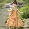 Anneyol Girls' Summer Chinese Style Hanfu Princess Dress