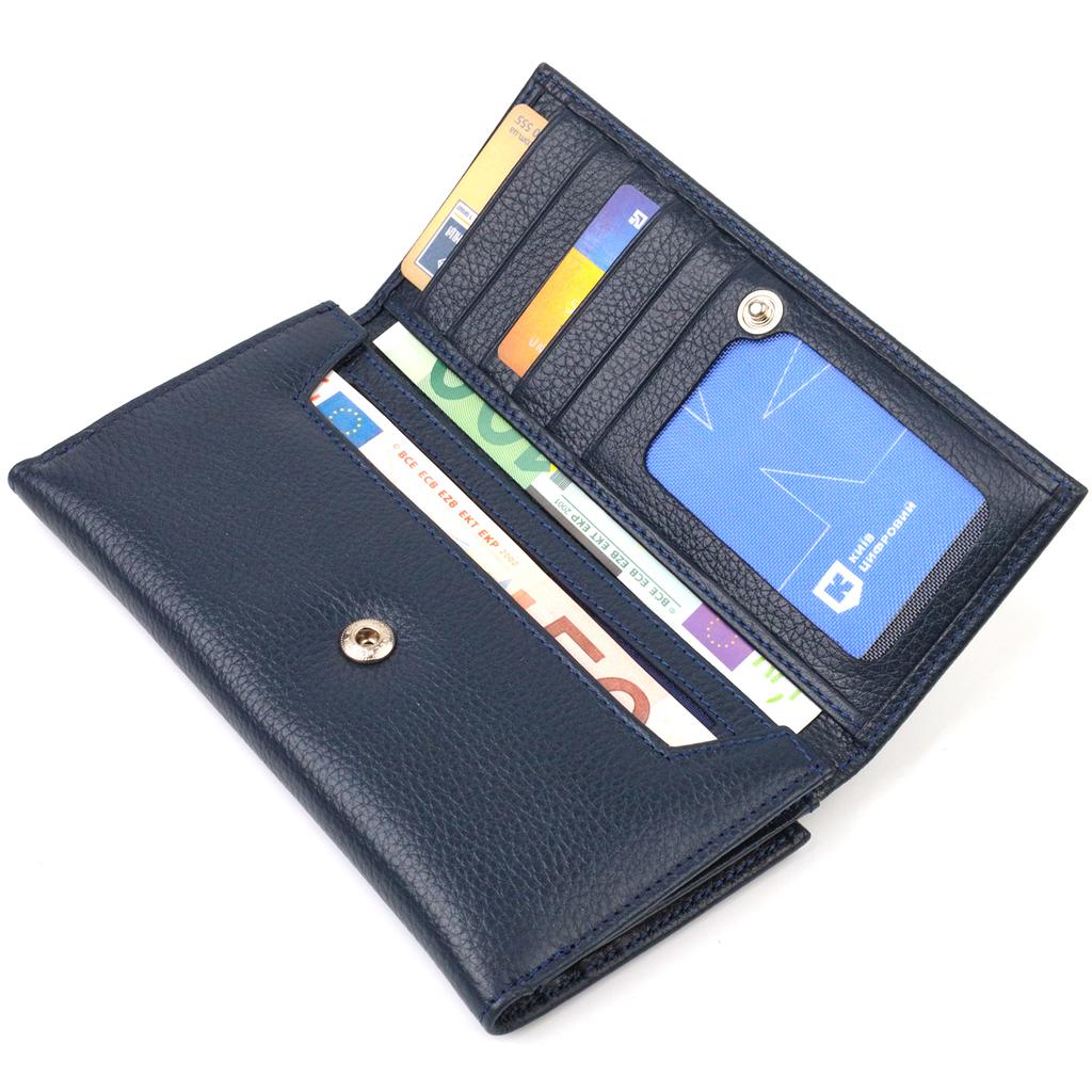 Reliable Unisex Wallet Made of Genuine Leather Floating CANPELLINI 21849 Blue