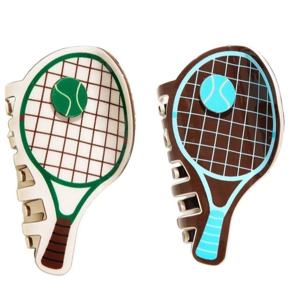 Creative Tennis Shark Hair Clip Tennis Racket Shape Hair Accessory Cute Hair Claw  for Women Girls