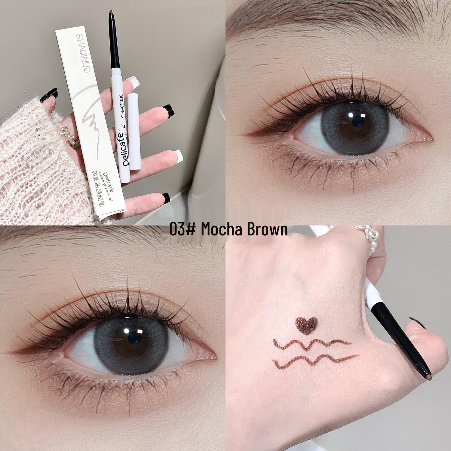 SHAQINUO Waterproof Sweatproof Eyeliner & Under-eye Highlight Pencil - Perfect for Beginners
