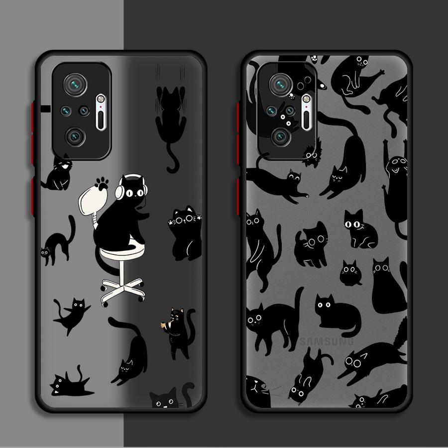 Case for Xiaomi Redmi Note 14 10 11 12 13C A4 14C 9S 13 Pro Plus Funda Back Phone Cover Cute Cartoon Cat