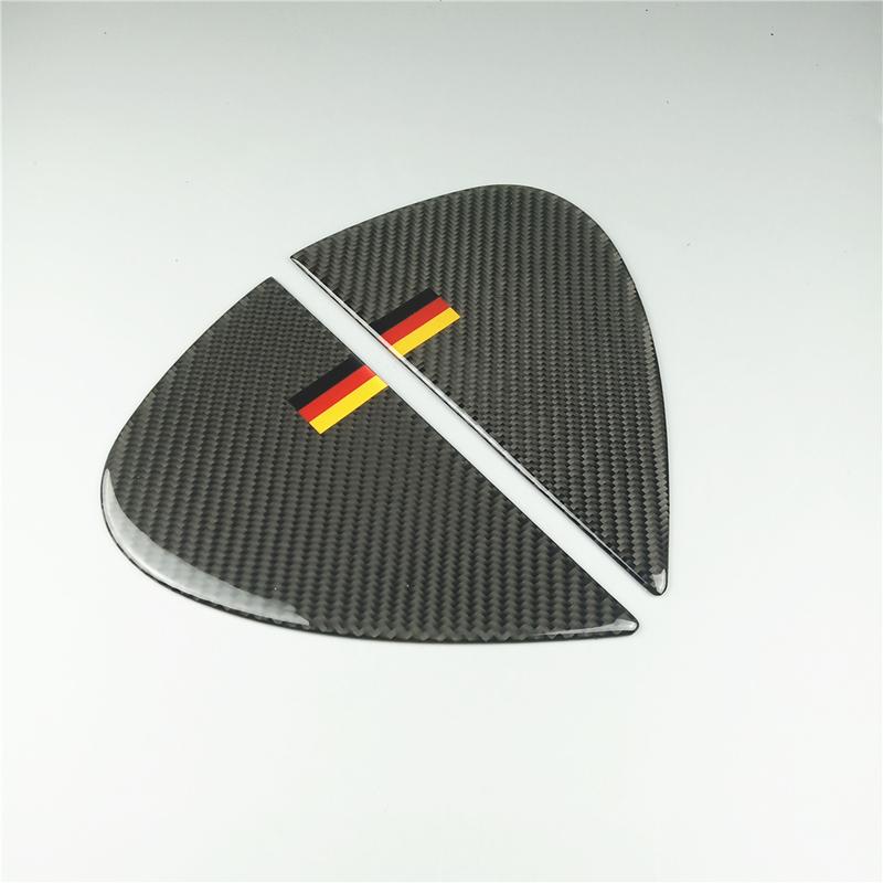 Carbon Fiber Front Door Panel Decoration Cover Trim 2Pcs For Mercedes Benz C Class W205 GLC X253 2015-2018 Car Accessories