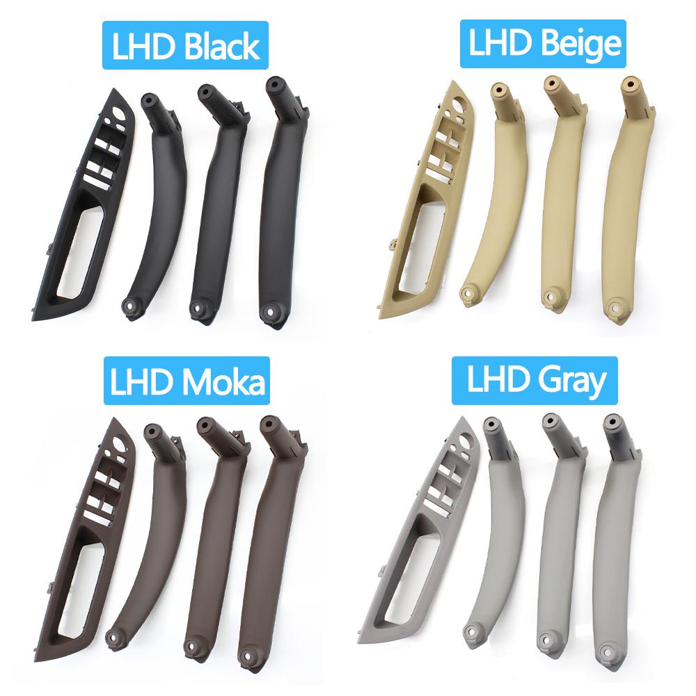 4pcs Set LHD RHD Interior Door Armrest Pull Handle Cover Trim Replacement For BMW X5 X6 E70 E71 E72