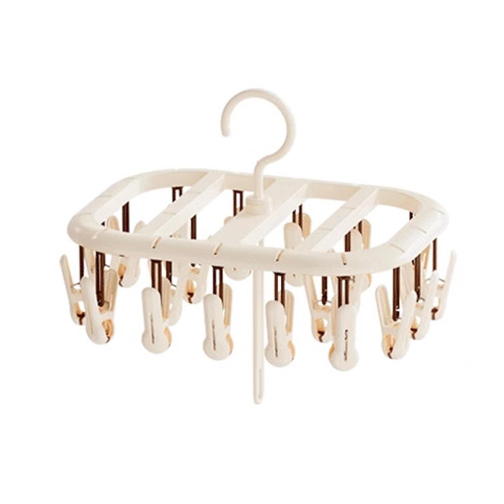 Thickened Design Sock Drying Rack 12/20 Clips Socks Organizer Holder Home Laundry