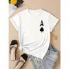Letter Print T-Shirt Casual Short Sleeve Top For Spring & Summer Wounisex's Clothing  Shirts For Wounisex
