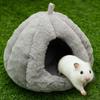 Chinchilla Bed Semi-enclosed Winter Plush Cave Hangable Thicken Plush Hamster Hedgehog Cave Bed For Chinchilla Small Animal