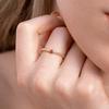 Anelli Vlen con Perline per Donna Placcati Oro 18K Pietra Naturale Elastici Estensibili Impilabili Minimalisti Gioielli per Dita Regalo Curativo