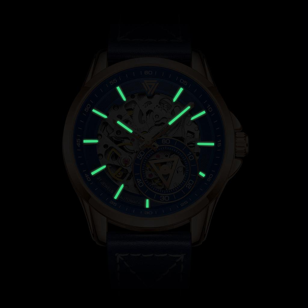 Mark Huafei Men's Trendy Watch Automatic Mechanical Hollow Fashion Style Brand Waterproof Premium Sense Watch