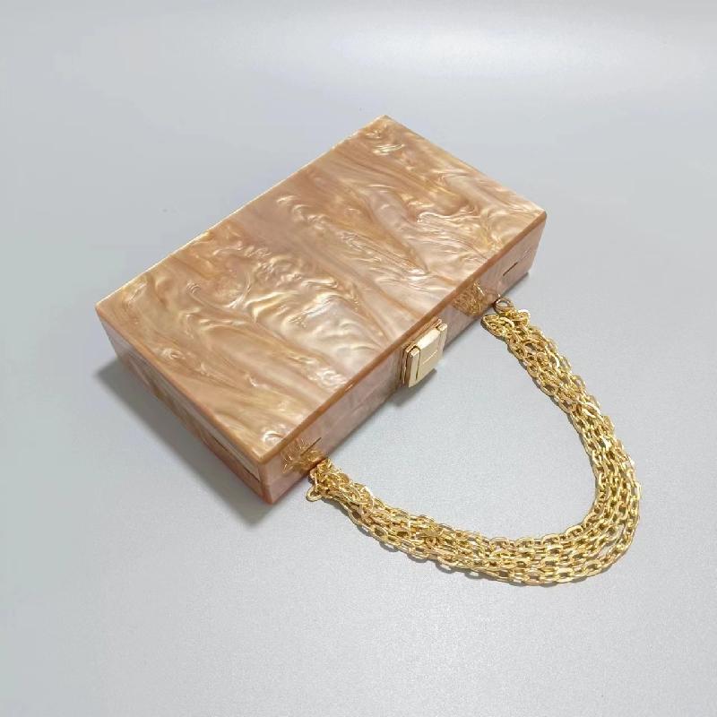 Wedding Acrylic Banquet Shoulder Evening Party Clutch New Patchwork Chain Bag Crossbody Branded Women Luxury Designer Handbag