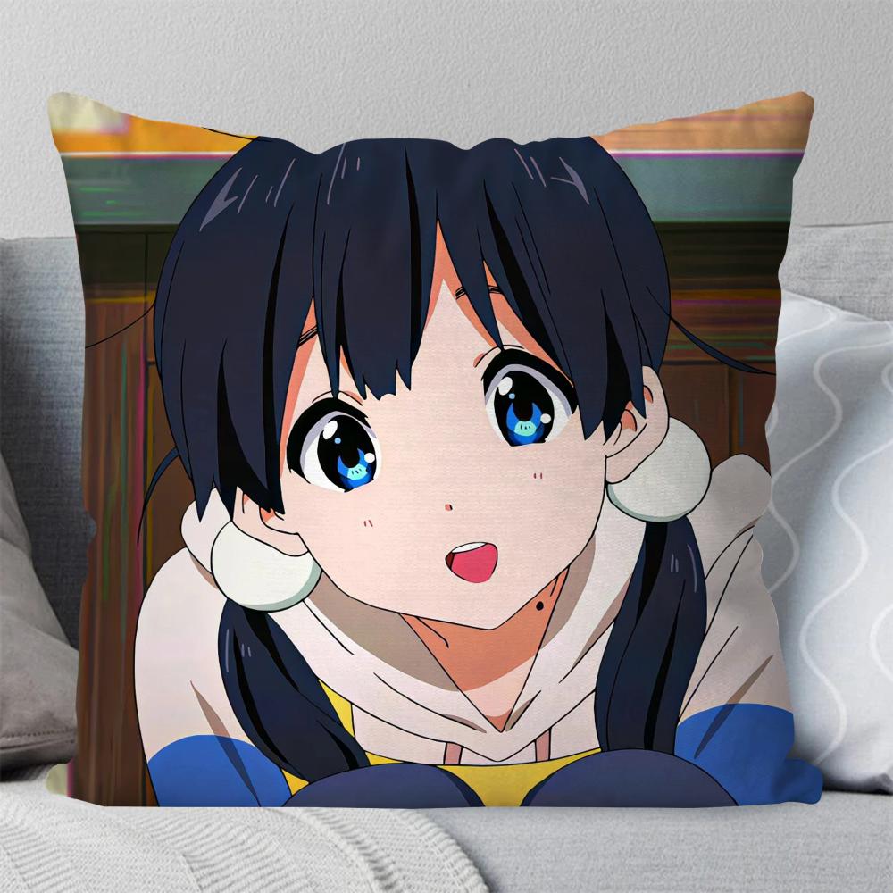 

Kitashirakawa Tamako Animation Tamako Market Pillow Case Square Pillow Bedroom Sofa LeisureCar Living Room Home Decoration 40X40 16x16Inch