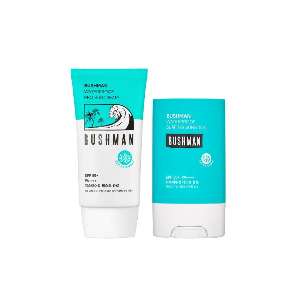 

BUSHMAN Reef Safe Waterproof Sun Cream 50g + Sun Stick 20g SPF50+ PA++++ Surf & Outdoor UV Protection Set