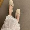 Women's Flats Fashion Ballet Flat Shoes Square Head Shallow Mouth Single Shoe New Breathable Casual Single Shoes for Women Flats