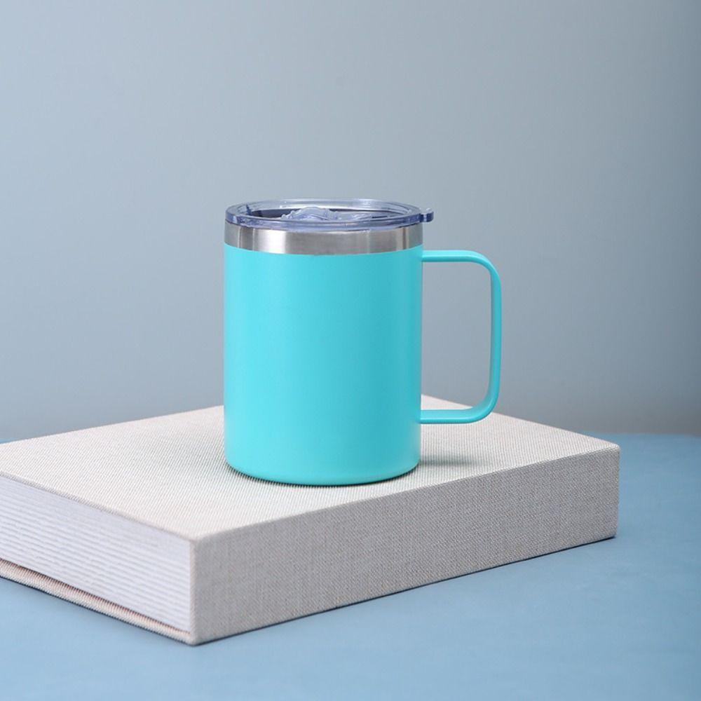 12oz/14oz Handle Mug Double-layer Thermos Cup Portable Insulated Water Bottle  Tea