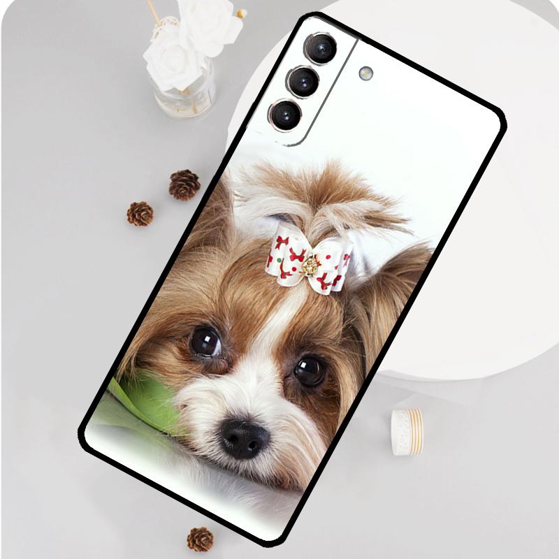 Yorkshire Terrier Dog Phone Case For Samsung Galaxy S26 S25 S24 S20 S21 S22 S23 Ultra S10 Plus S25 FE Funda Cover