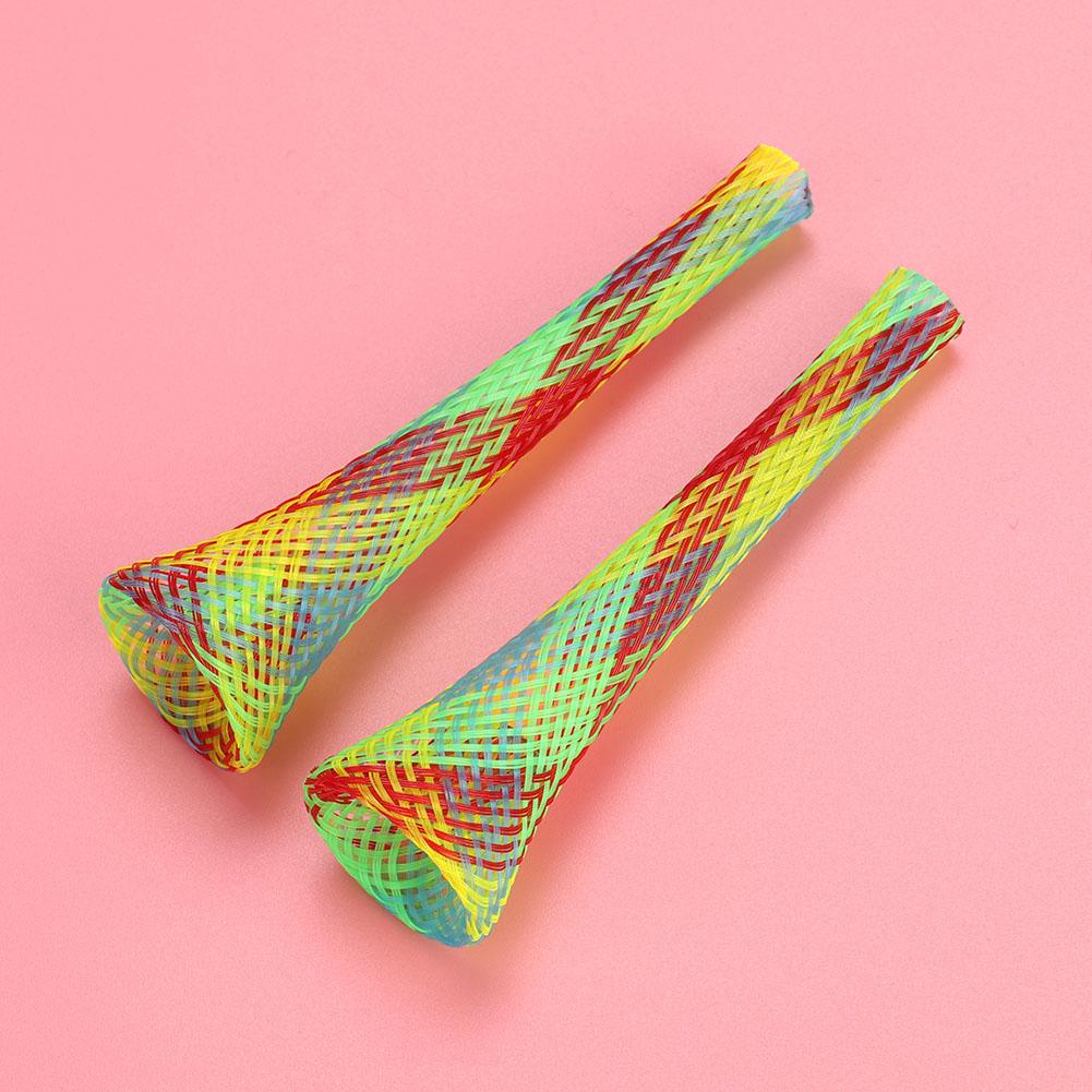 10Pcs Freely Folding Spring Shape MultiColor Cat Bouncing Toy Good Elasticity Pet Playing Toy