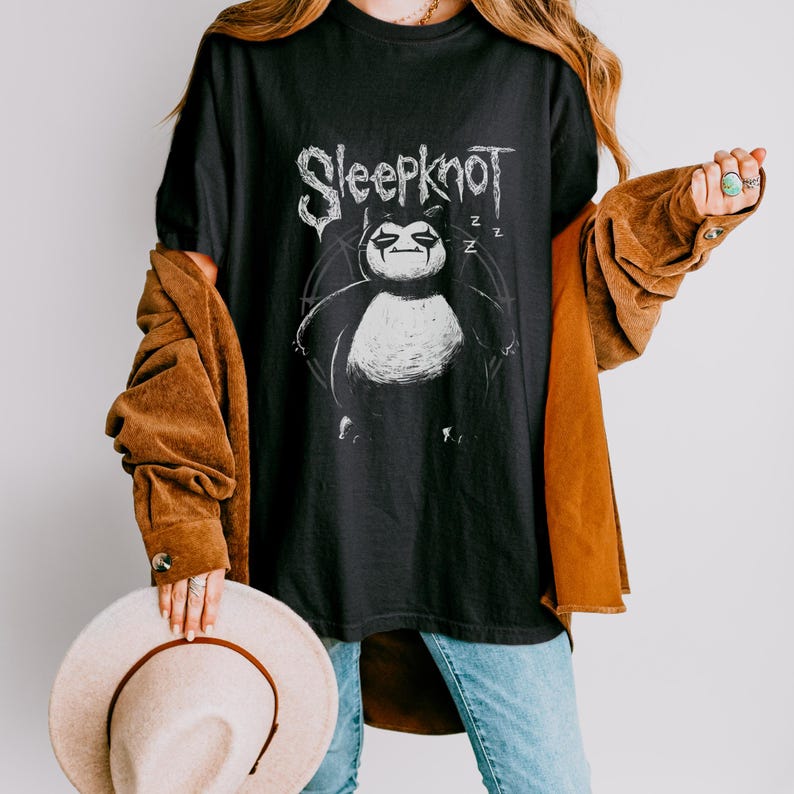 Lustiges Snorlax X Sleepknot Grafikdruck Baumwoll-T-Shirt Anime Manga Geschenke Herren Damen Unisex Shirt Baumwoll-T-Shirt Sommer Oberteile