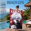 Tokyo Ghoul Kaneki's Struggle Beach Towel, Quick-drying, Easy to Care for, Suitable for Both Fitness and Beach Vacations,Sports Essential
