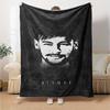 Neymar's Schattenporträt Decke Langlebiger Komfort Geeignet für Sofa Bett Picknicks Vier Jahreszeiten Universell Moderner Stil Bestes Feiertagsgeschenk für Freunde Familie
