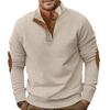 Men's Autumn New Casual Stand Collar Long Sleeve Pit Corduroy Color-blocked Slim Sweatshirt for Men