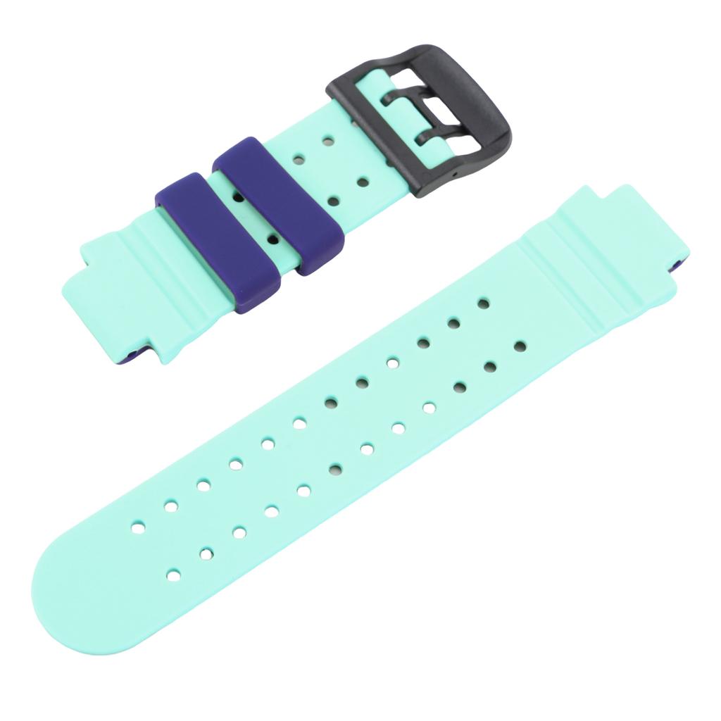 15mm Kids Smart Watch Band Water Proof Soft Silicone Replacement Strap for Running Hiking Sports Blue Green