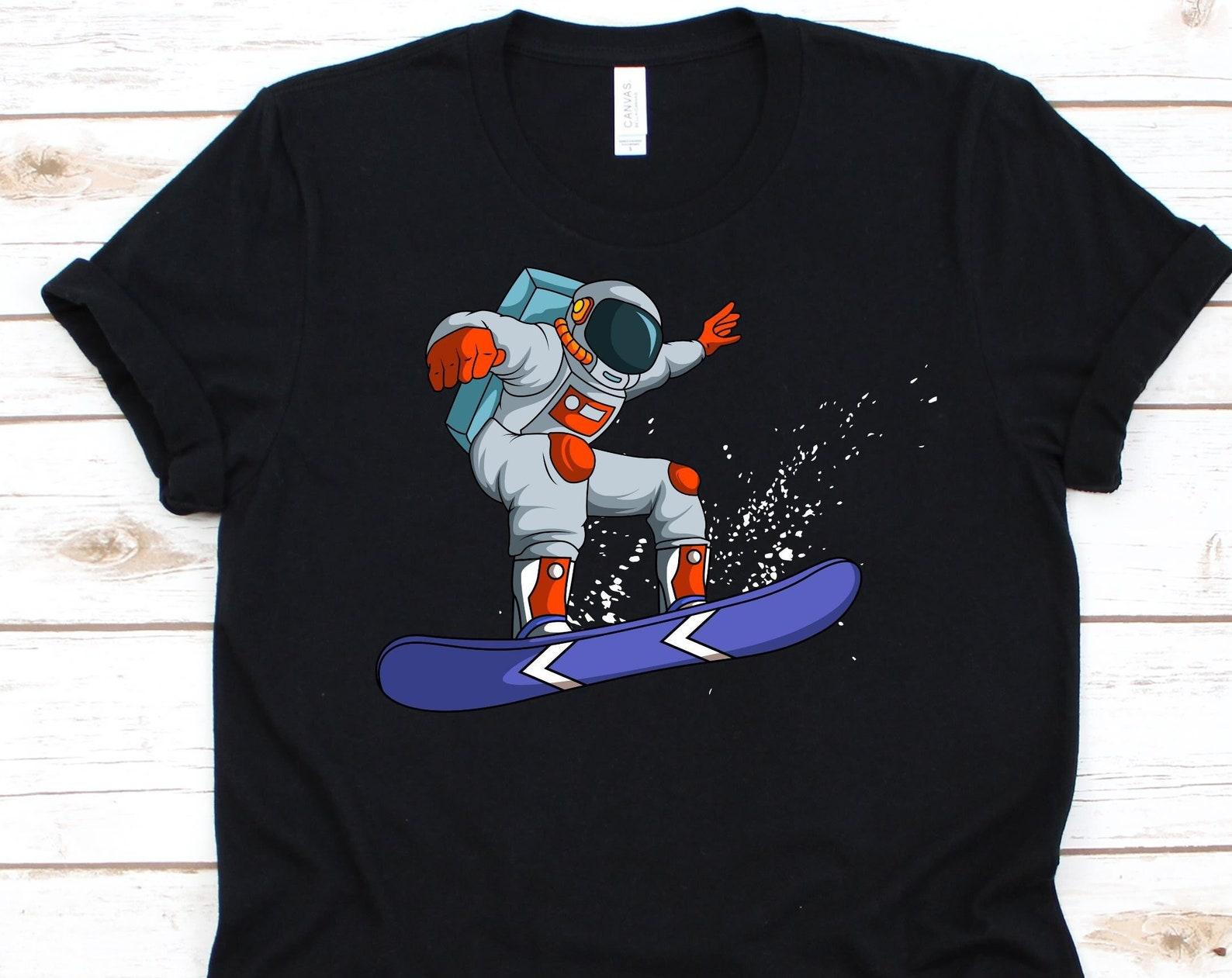 Snowboarding Astronaut Shirt, Snowboarder Gift, Snowboard Design, Winter Activity, Ski-Board Shirt, Snowboarding Lovers, Astronaut Graphic XL