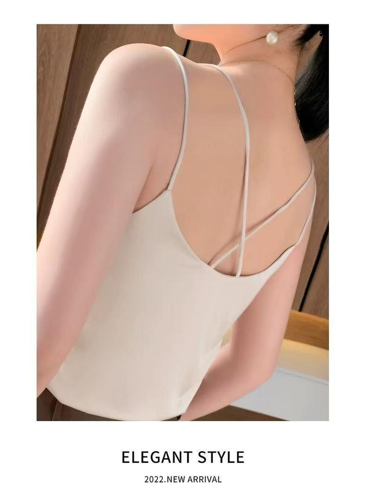2026 Versatile Summer Ice Silk Camisole: Sleeveless Top, Outerwear & Innerwear