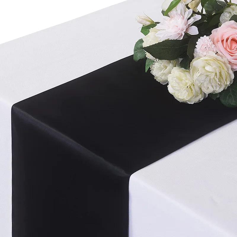 Satin Table Runner 30cm X 275cm Wedding Party Supply Christmas Home Modern Coffee Dining Luxury Table Decoration 12" X 108"