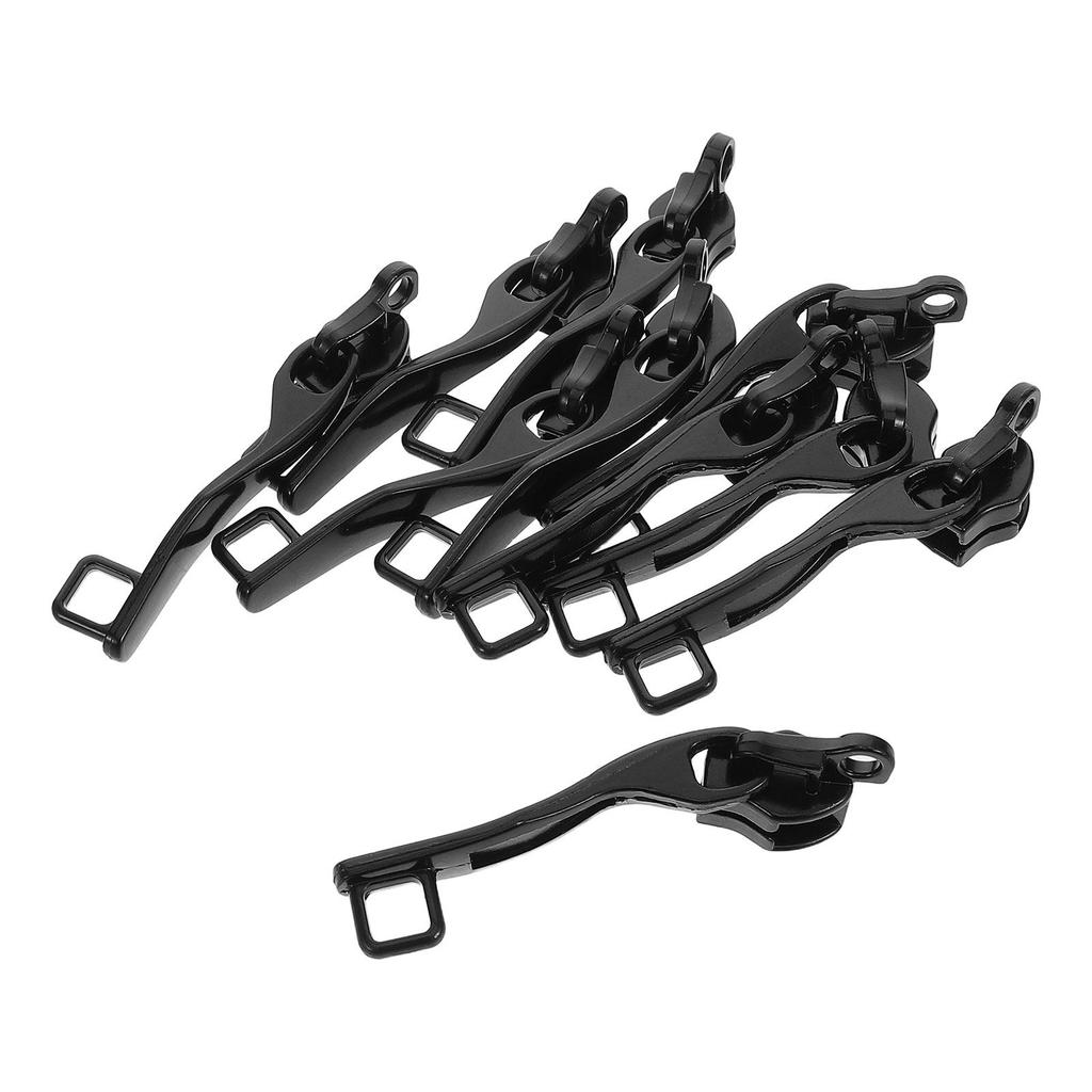 5Pairs Metal Double-Layer Explosion-Proof Zipper Heads Single Lock Hole for Luggage Suitcase Zipper Pull Replacement Slider