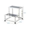Stainless Steel Single Double-layer Footstool Ladder Household Indoor Two-step Ladder Hospital Small Staircase Step Stool