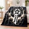 Morocco Football Printed Flannel Blanket Warm Comfort Bed Throw For Indoor Home Decoration
