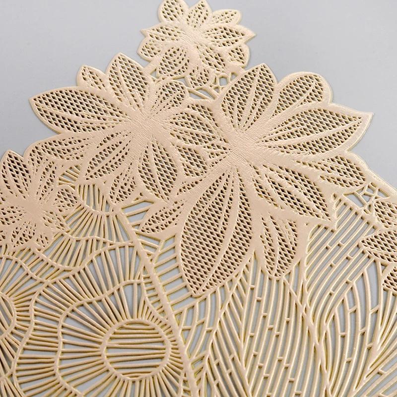 PVC Hul Nordisk Stil Sklisikker Kjøkkenbrikke Underlegg Varmebestandig Isolasjonspute Tallerken Kaffekopp Bordmatte Hjemmedekor