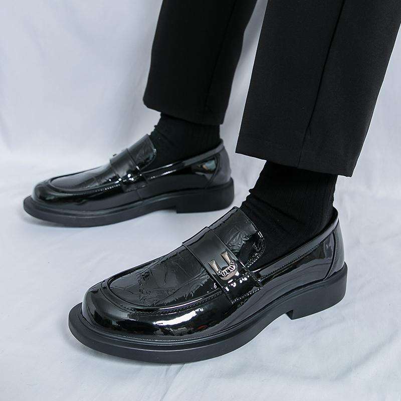 Fashion Men's Leather All-match Loafers Slip-On Male Casual Shoes Comfortable Driving Moccasins for Men Fashion Breathable Men's Flats